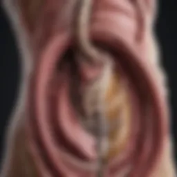 Anatomical illustration of the duodenum highlighting its location and structure