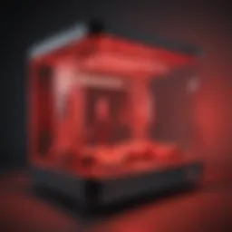 Illustration of red light therapy equipment used for cellular stimulation