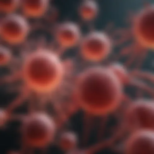 Visual representation of stress affecting immune cells