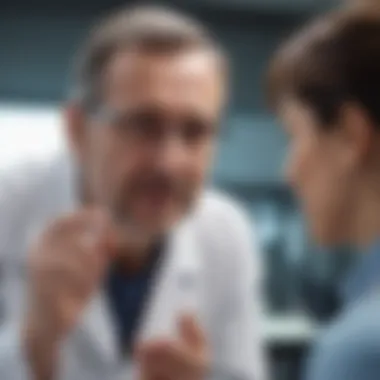 Healthcare Discussion on Auditory Health and Renal Impairment A healthcare professional discussing auditory health in patients with renal impairment