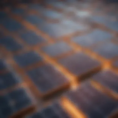 Photovoltaic Cells and Sunlight Interaction Illustration of photovoltaic cells absorbing sunlight