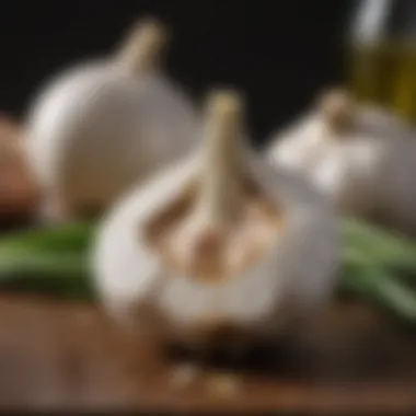 Garlic in Healthy Cuisine A vibrant dish featuring garlic as a key ingredient, symbolizing healthy eating.