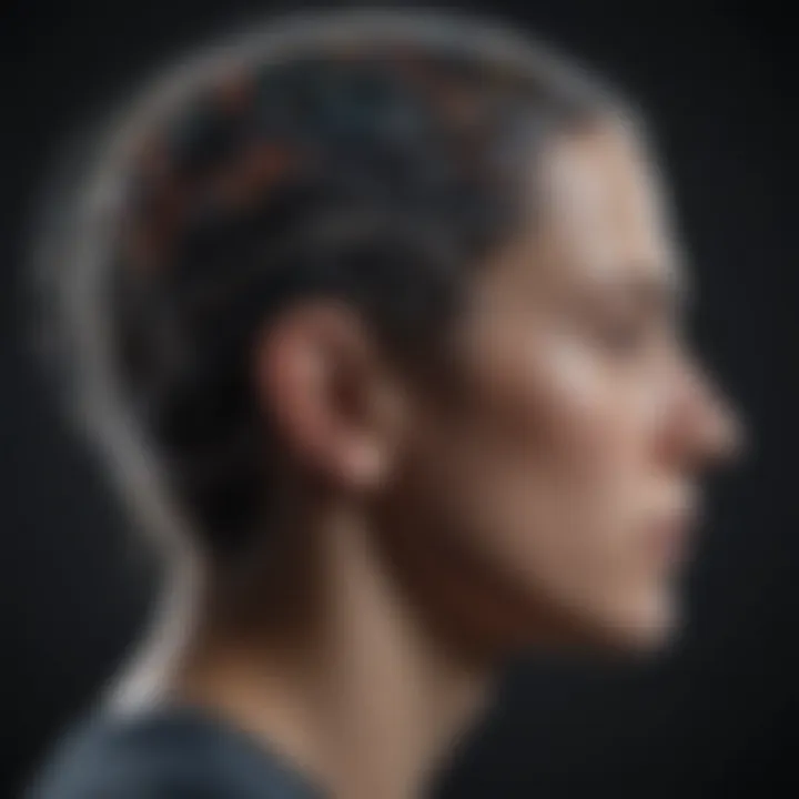 Illustration of brainwave patterns captured by EEG