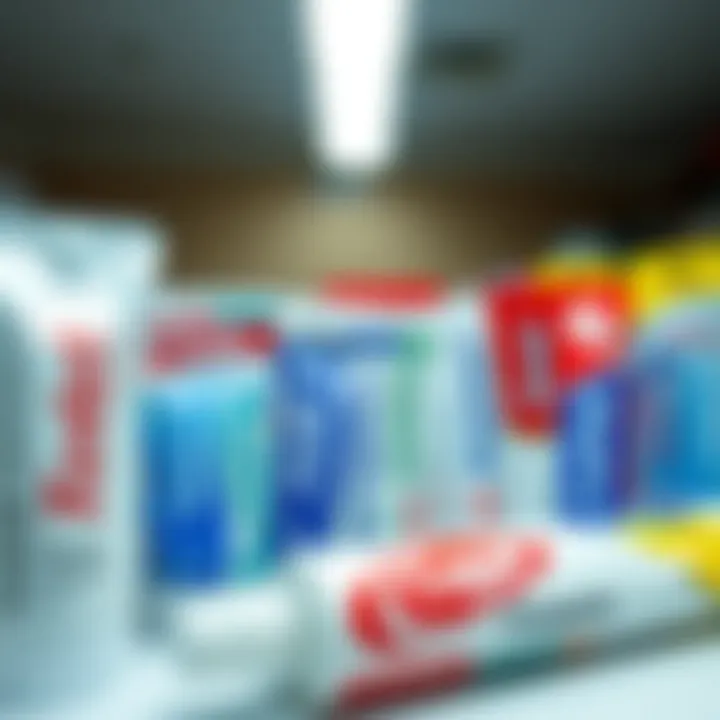 Comparison chart of various toothpaste brands with fluoride content