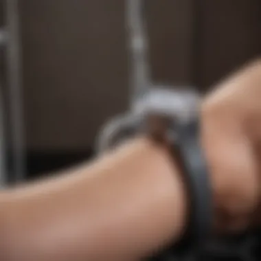 Applying Blood Pressure Cuff for Accurate Measurement A close-up of a blood pressure cuff being applied to the arm