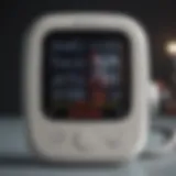 An advanced blood pressure monitor showcasing its digital display and sleek design