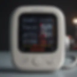 An advanced blood pressure monitor showcasing its digital display and sleek design