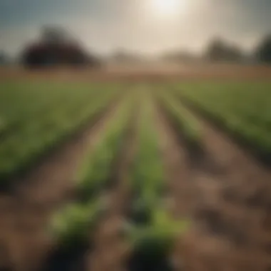Agricultural Field Treated with Triazine Herbicides Agricultural field treated with triazine herbicides