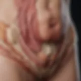 Illustration of the abdominal girdle highlighting its anatomical features