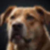 Close-up of a dog scratching its ear, indicating discomfort from allergies