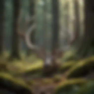 Ecological Context of Deer Antler Growth A diverse habitat showcasing deer in their natural environment.