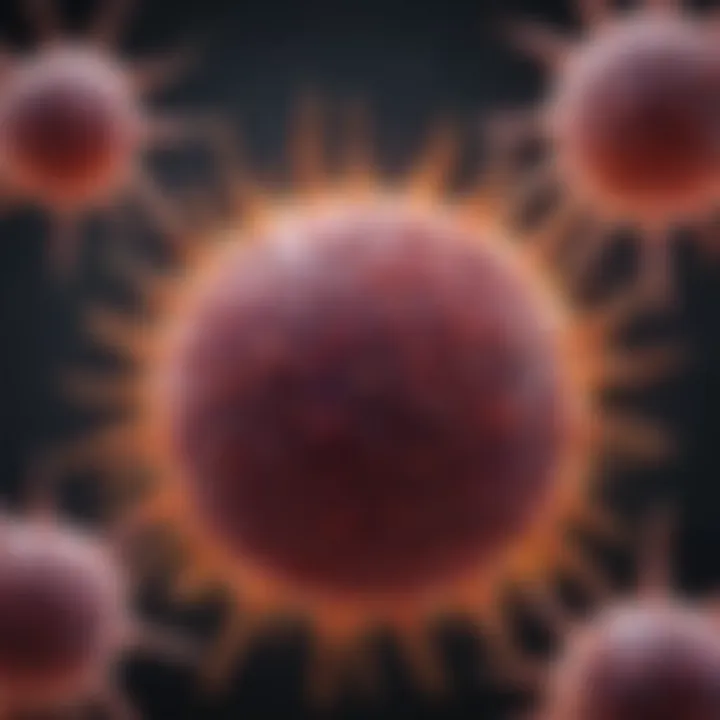 Illustration of B cell development and function in the immune system