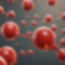 Representation of LDL and HDL cholesterol molecules in a scientific illustration.