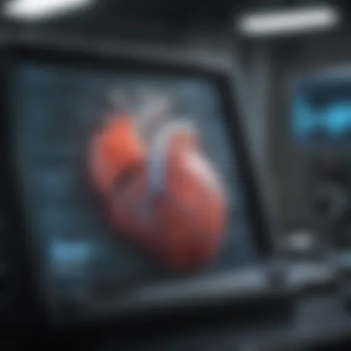 Echocardiogram machine in a clinical setting