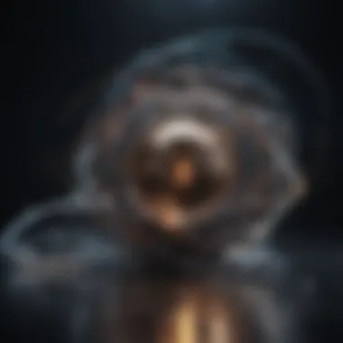Visual Representation of Quantum Entanglement Quantum entanglement visualized through interconnected particles