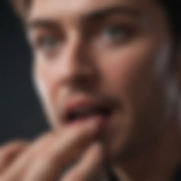 Psychological influences on finger biting behavior
