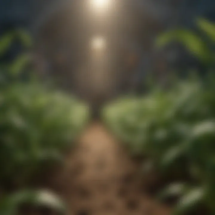Illustration representing the genetic modification process in crops