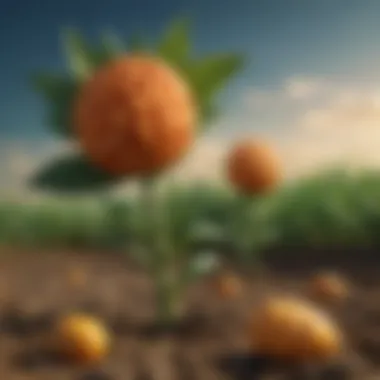 Visual comparison of traditional and genetically modified crops