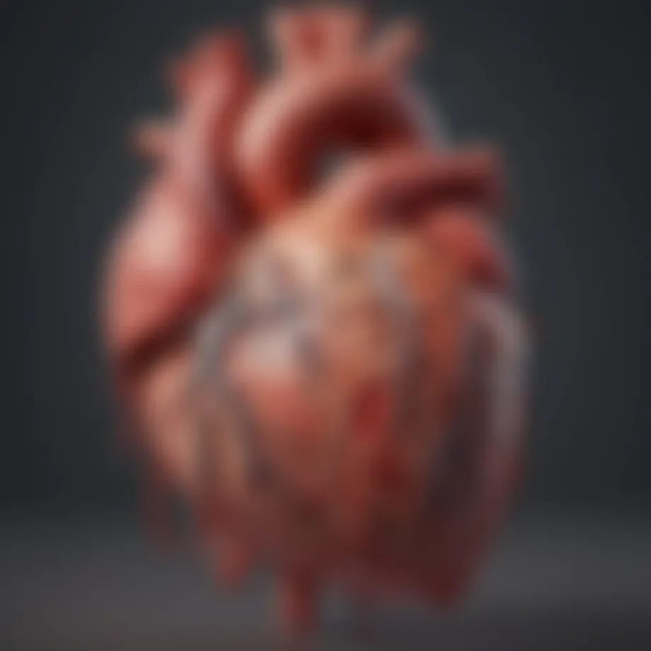 Illustration depicting the anatomy of the heart affected by infection