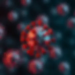 Visual representation of HIV attacking immune cells