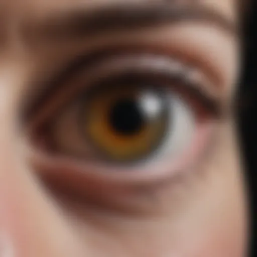 A detailed diagram illustrating the ocular conditions associated with HIV.