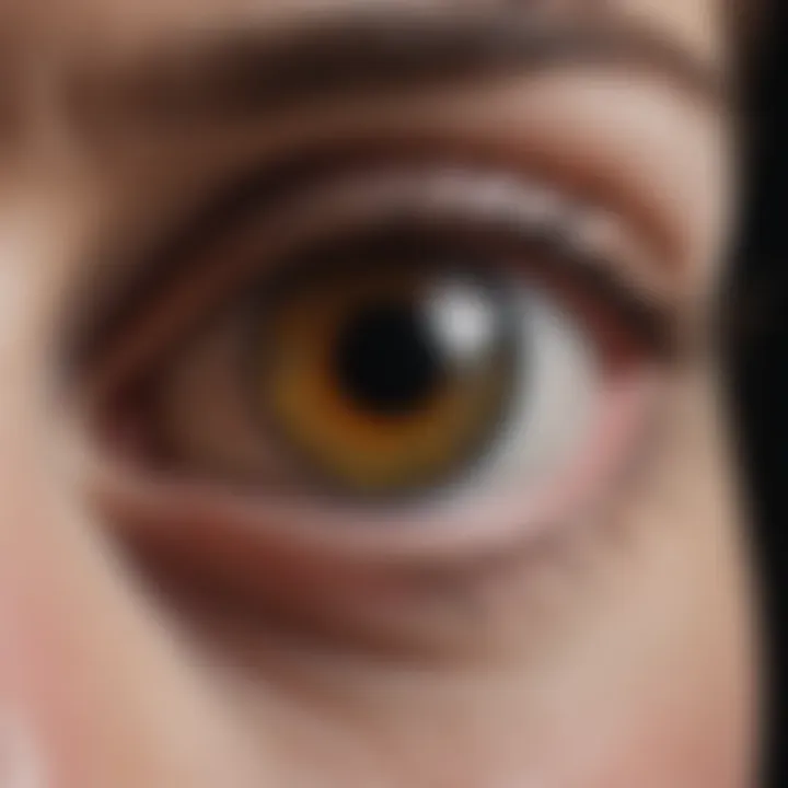 A detailed diagram illustrating the ocular conditions associated with HIV.