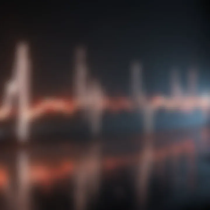 Electrocardiogram waveform illustrating heart electrical activity