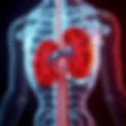 Detailed illustration of kidney anatomy and function
