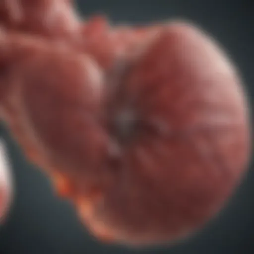 Detailed illustration of liver cancer stages