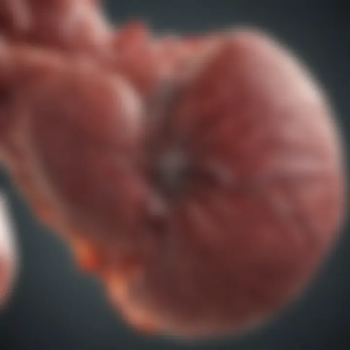Detailed illustration of liver cancer stages