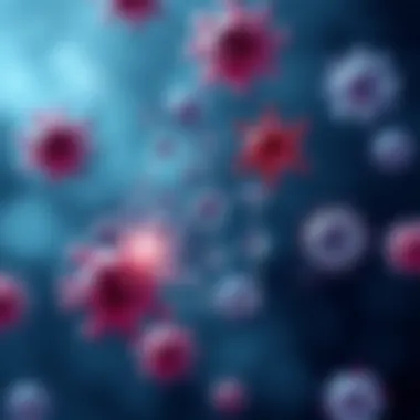 Antibody-Pathogen Interaction Dynamics Diagram showing antibody interaction with pathogens