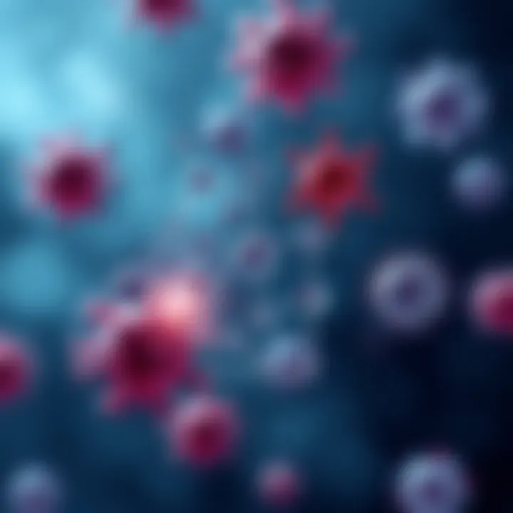 Antibody-Pathogen Interaction Dynamics Diagram showing antibody interaction with pathogens