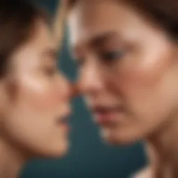 Illustration depicting the emotional spectrum of postpartum depression.