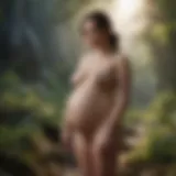 Early signs of pregnancy depicted through a serene setting