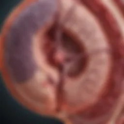 Illustration showcasing the anatomy of the kidney with a focus on the renal cell carcinoma development.