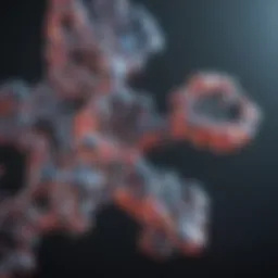 Molecular structure of RNA showcasing its unique components