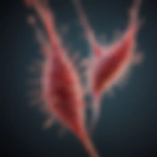 Illustration of spike protein interacting with antibodies