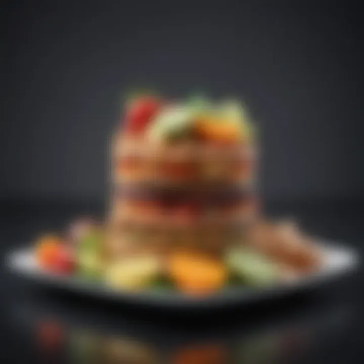 An illustrative representation of dietary frameworks showcasing various food groups and their benefits.