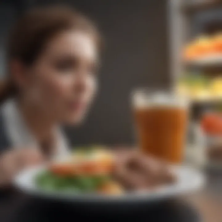 A futuristic representation of personalized nutrition, illustrating tailored diet plans based on individual needs.