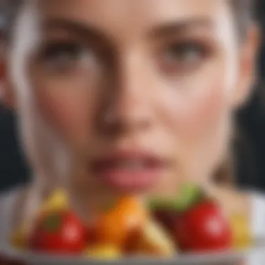 Psychological Aspects of Diet Adherence A visual exploration of the psychological aspects of adhering to a diet regimen, depicting motivation and challenges.