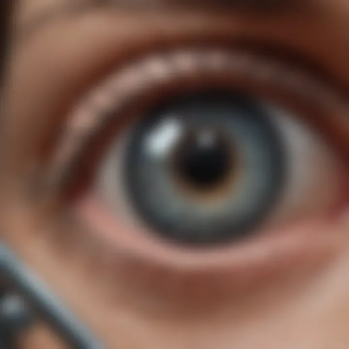 Illustration depicting the eye anatomy relevant to cataract surgery