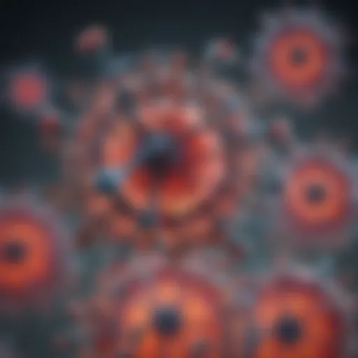 Illustration of primary antibodies binding to target proteins