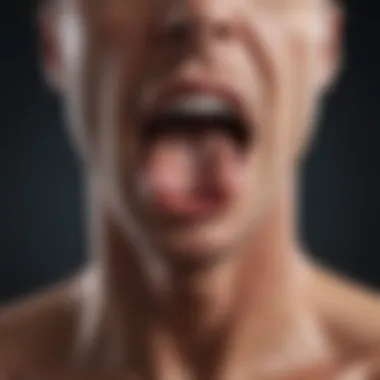 Visual representation of symptoms related to weak throat muscles