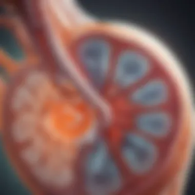 CT scan displaying extensive renal cysts and their distribution