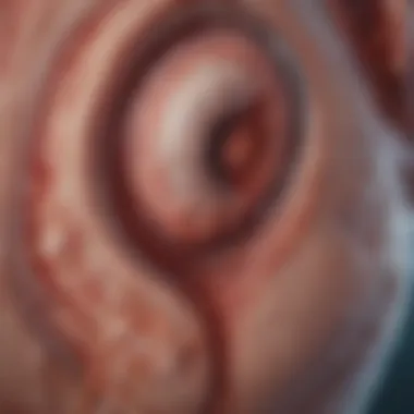 Ultrasound image showcasing the size and number of kidney cysts