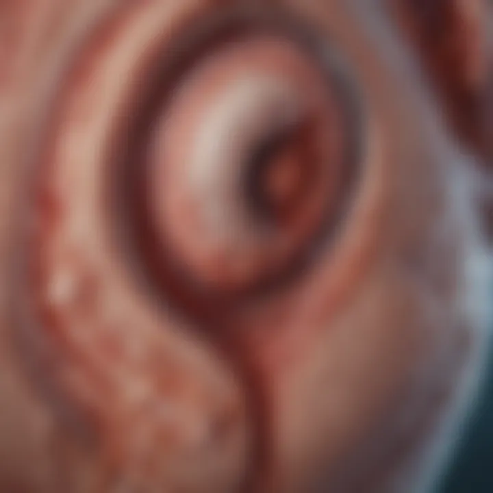 Ultrasound image showcasing the size and number of kidney cysts