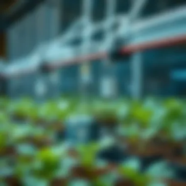 A close-up of a high-tech water filtration system designed for horticulture