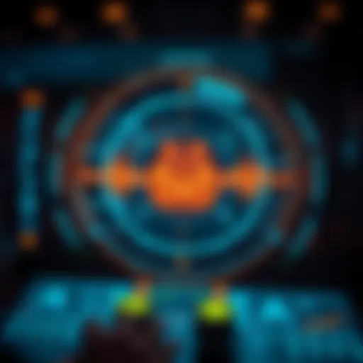 A futuristic digital interface representing medical diagnosis